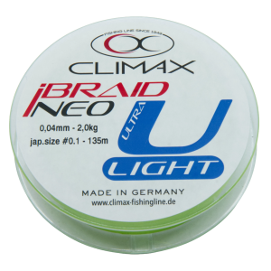 CLIMAX iBraid NEO U-Light chartreuse Angelschnur, 0,04mm, 135m