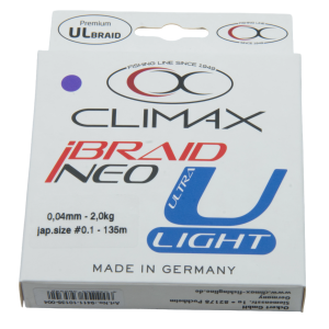 Climax iBraid NEO U-Light fluo-purple, 0.04mm, 135m Angelschnur