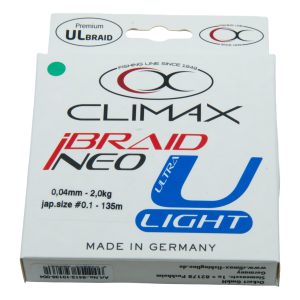 Climax iBraid NEO U-Light UL Braid moosgrün, 0,04mm, 135m
