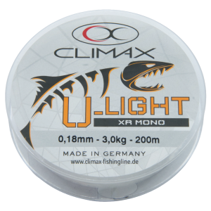 Climax U-Light XR Mono, transparent, 0,18mm, 3,0kg, 200m, Made in Germany