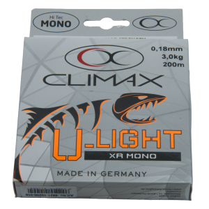 Climax U-Light XR Mono 0,18mm, 200m transparente Angelschnur