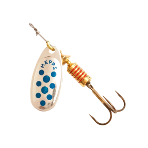 Comet Spinner ohne Widerhaken, Grösse 1, 3.5g, silber-blau: Angelköder mit silbernem Blatt und Drilling.