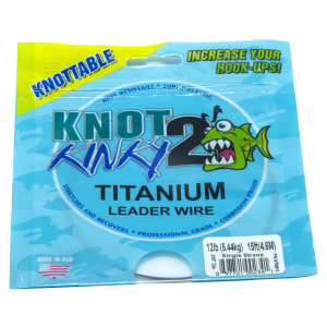Knot 2 Kinky Titanium Vorfachdraht, 4.5m, 5.4kg, 0.254mm, für erhöhte Hakchancen!