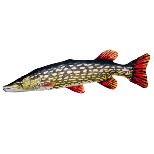 Stofffisch Riesen Hecht 115cm: Plüsch Hecht Stofftier, detailgetreue Nachbildung