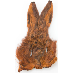 Hasenmaske gefärbt, rostbraun