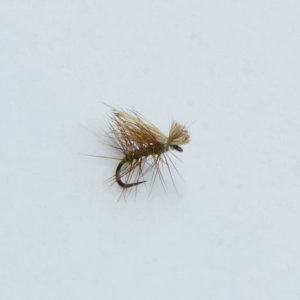 Adams 12 Fliegenfischerköder mit braunen Hecheln.