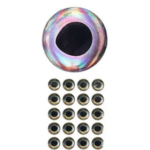 3D Epoxy Augen, 3mm, perlmutt, 20 Stück: Schimmernde Kunstaugen für Bastelarbeiten.