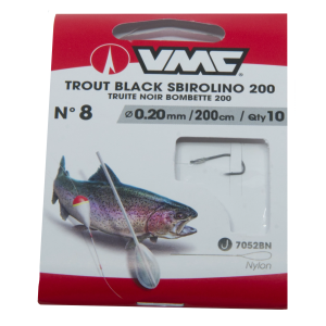 Forelle schwarz Sbirolino Gr. 8, 0.20mm, 200cm: VMC Trout Black Sbirolino Angelzubehör