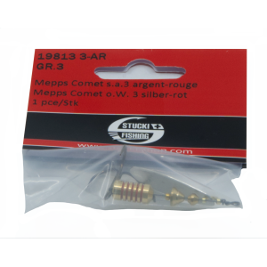 Mepps Comet Spinner ohne Widerhaken, Grösse 3, 6.5g silber-rot in Verpackung.