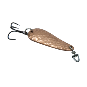 Mozzi Löffel ohne Widerhaken, Grösse 1, 9g, kupfer uni: Angelköder mit gehämmerter Kupferoberfläche und Drilling.