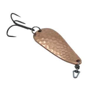 Mozzi Löffel ohne Widerhaken, Größe 2, 13g, kupfer uni: Angelköder mit Drillinghaken.