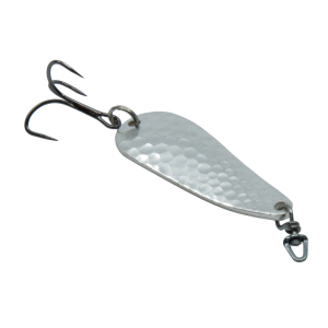Mozzi Löffel ohne Widerhaken, Grösse 2, 13g, silber uni: Angelköder mit Drillinghaken