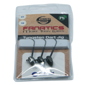 Tungsten Jig-Head Dart, 5g, Grösse 2 (3 Stück): Schwarze Tungsten Dart Jig Köpfe im Paket