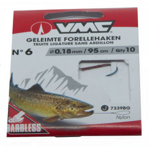 VMC geleimte Forellen-Schonhaken Gr. 6, 0.18mm, 95cm, Nylon