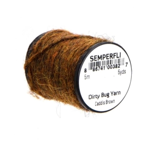 Semperfli Dirty Bug Yarn, 5m, Caddis Braun: Bindegarn zum Fliegenbinden.