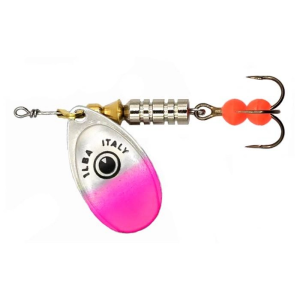 Tondo SpinEye Fluo Lime N°1, 3g: Spinner mit Drillinghaken ohne Widerhaken.