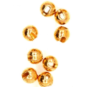 Tungsten Perlen mit Schlitz, 2.3mm, kupfer, 10 Stück: Kupferfarbene Schlitzperlen aus Tungsten.