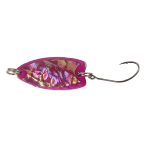 Ultralight Spoon Perlmutt, 3.1g, lila: Lila Angelköder mit Perlmutt-Muster und Einzelhaken.