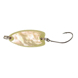Ultralight Spoon Perlmutt, 3.1g, weiss: Angelköder mit Perlmutt-Finish und Einzelhaken.