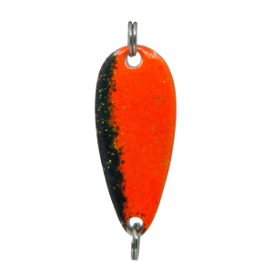 Swing heavy Gr.2, 7.5g, 3.5cm, Schwarz Fluo Orange, Glizzer: Oranger und schwarzer Angelköder