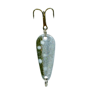 Temptation Cast Gr.1, 3g, 3.5cm, Olive Grau, Weisse Punkte, Glizzer