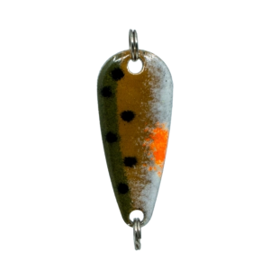 Temptation Cast Gr.2, 4.5g, 4cm, Braun Weiss Fluo Orange, Schwarze Punkte, Glizzer