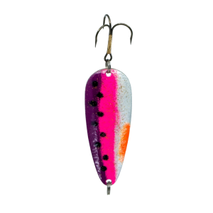 Temptation Cast Gr.5, 16g, 7cm, Violett Fluo Pink Weiss Fluo Orange, Schwarze Punkte, Glizzer