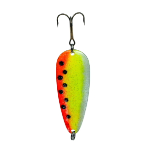 Temptation Cast Gr.5, 16g, 7cm, Fluo Orange Fluo Gelb, Schwarze Punkte, Glizzer