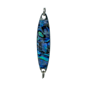 Perlmut Wave Gr.1, 6.6g, 5.5cm, Blau Grün auf Silber: Schlanker, schillernder blau-grüner Angelköder.