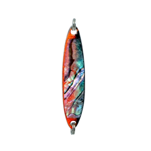 Perlmut Wave Gr.1, 6.6g, 5.5cm, Blau Orange: Schmaler, farbenprächtiger Angelköder in Blau, Orange und Rot