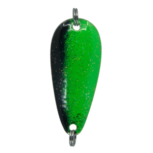 Temptation Cast Gr.3, 8g, 5cm, Schwarz Fluo Grün, Glizzer: Angelköder mit Schwarz und Fluoreszierend Grün Glitzer Design