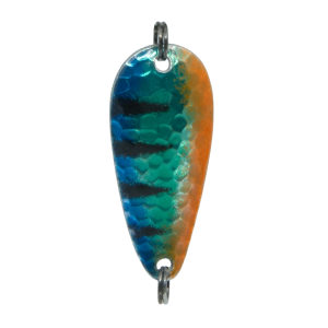 Temptation Cast Gr.4 Angelköder: 9g, 5.5cm, blau bis orange, schwarze Streifen, Glitzer