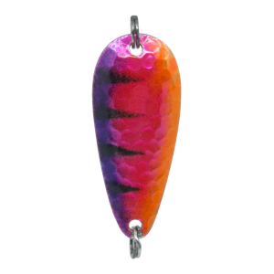 Temptation Cast Gr.4 Angelköder: 9g, 5.5cm, violett bis orange Farbverlauf mit schwarzen Streifen.