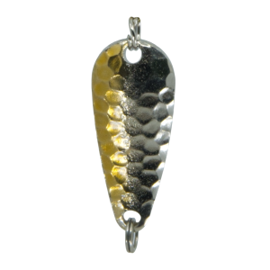 Temptation heavy Cast Gr.2, 7g, 4cm, Gold Silber: Angelköder mit Hammerschlag, Gold und Silber