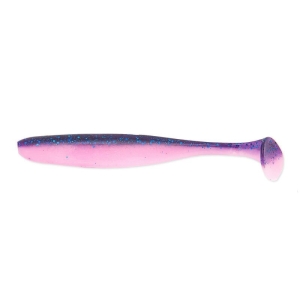 Easy Shiner 3" Köder: Pink Gummifisch mit lila Flocken und Paddelschwanz