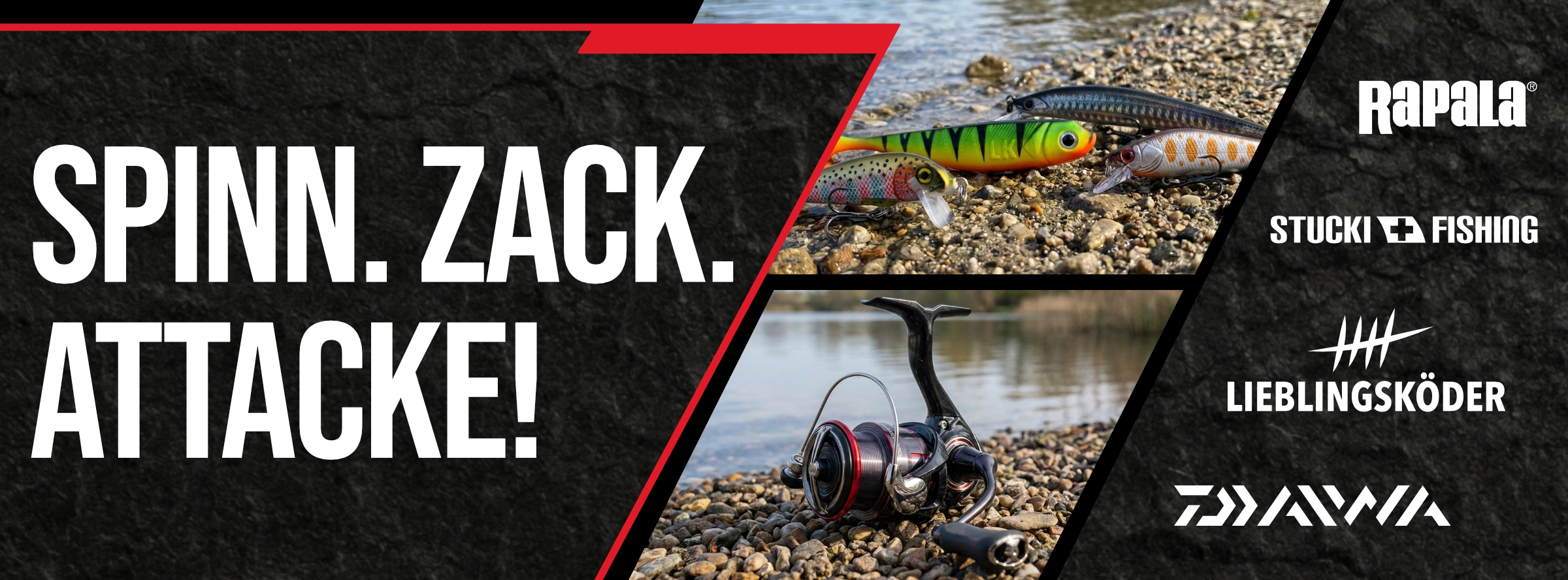 SPINN. ZACK. ATTACKE! mit Rapala, Stucki, Lieblingsköder und Daiwa Angelgeräten