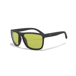 Polbrille ATW6 Black: Sonnenbrille mit schwarzem Rahmen und gelben Gläsern
