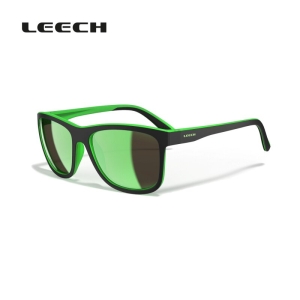 Leech X STREET PC-SL-BLACK Performance Sonnenbrille mit schwarzen und grünen Details
