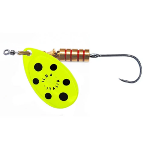Mepps Tondo Fluo Lemon/Black N°0 Spinner, 2g, Einzelhaken ohne Widerhaken