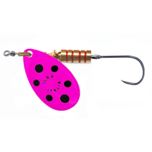 ILBA Spinner-Köder Tondo Fluo Lemon/Black N°0, 2g, mit Haken