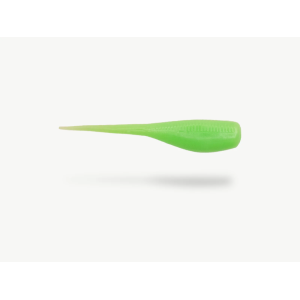 Grüne TANGO PIN Gummifische, 5 cm lang, im 15er Pack für das Angeln.