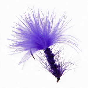 Lila Streamer Wooly Bugger Fliege mit Haken
