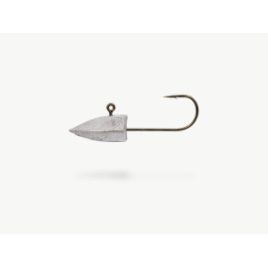 Bleifreier Rundkopf-Jig mit Haken Größe 2/0, 12g, 5 Stück.
