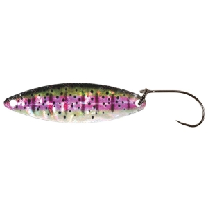 Microspoon Cervin Perlmutt 45mm, 5g, BP, mit Haken in Regenbogenforellen-Optik.