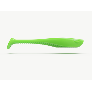 SAMBA PADDLE Gummifisch in Kafi-Grün, 12 cm, für das Angeln.
