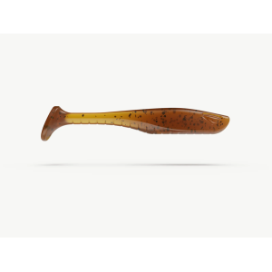 SAMBA PADDLE Gummifisch in Berry-Braun mit Sprenkeln, 12 cm, für das Angeln.