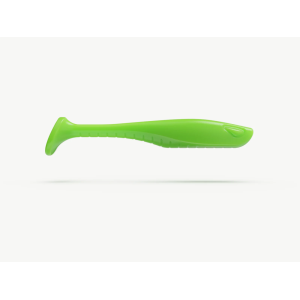 Grüne SAMBA PADDLE Gummifische in 12 cm, 5 Stück im Set.