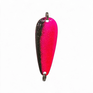 Temptation Löffel-Blinker, 4,5g, 4cm, Fluo Orange Schwarz Glitzer.